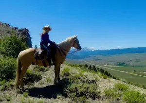 off trail horseback riding at rusty spurr