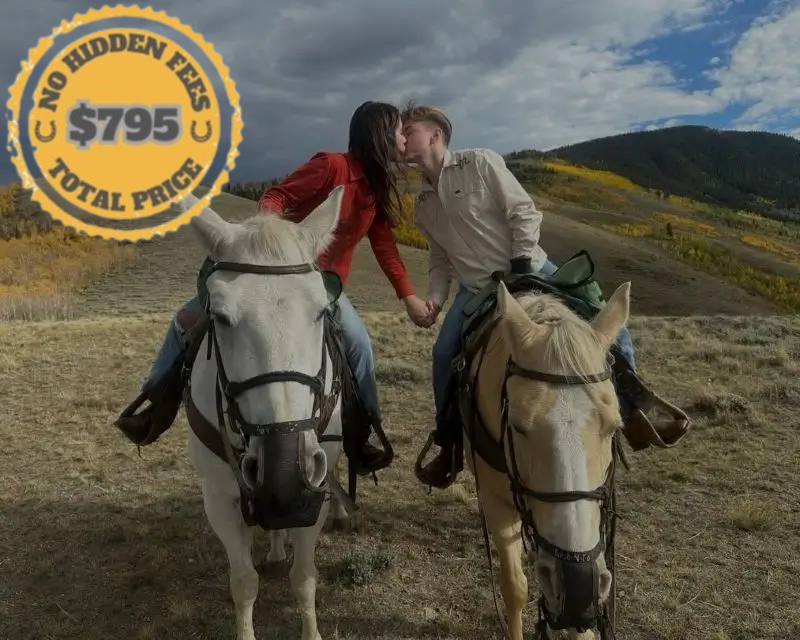 horseback engagement ride in colorado